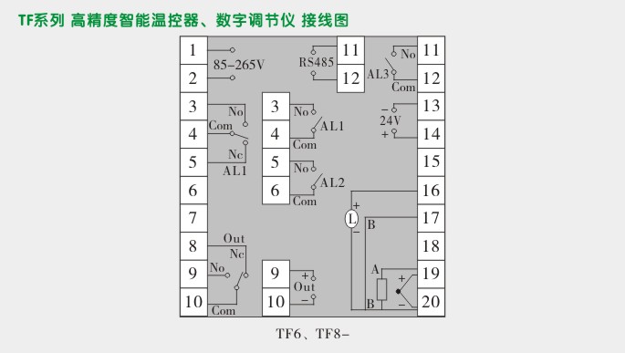 高精度温控器,TF6温度控制器,温控表接线图 高精度温控器,TF6温度控制器,温控表接线图